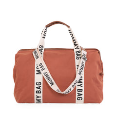 Childhome Mommy Bag Signature Canvas Terracotta Large Baby Diaper Travel Bag