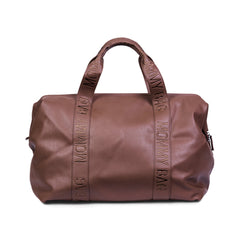 Childhome Mommy Bag Signature Simili Dark Brown Large Baby Diaper Travel Bag