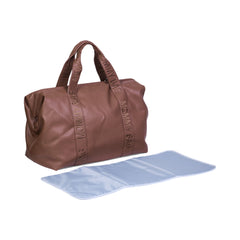 Childhome Mommy Bag Signature Simili Dark Brown Large Baby Diaper Travel Bag