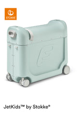 Stokke JetKids BedBox Green Aurora Kids Ride On Travel Suitcase Bed Box