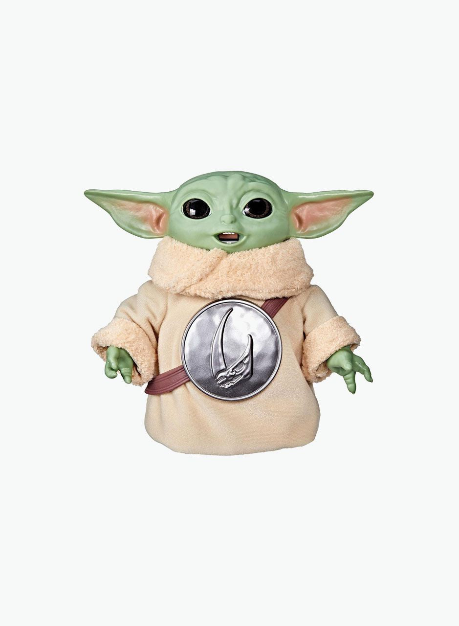 Star Wars Snackin’ Grogu Action Figure 6.5-Inch Toy with 6 Pretend Snacks