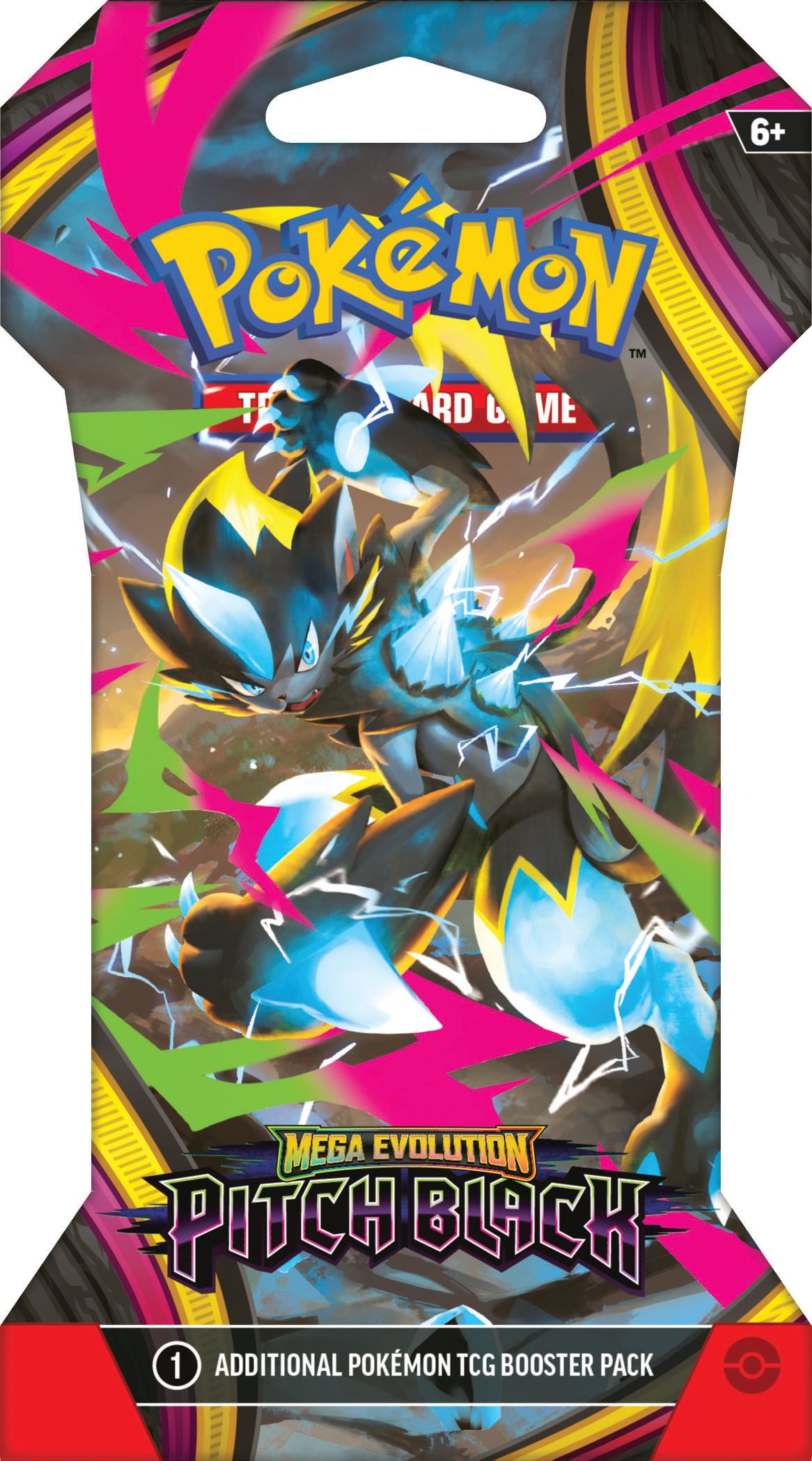 Pokemon TCG: Mega Evolution - Pitch Black Sleeved Booster Pack Trading Card - Random Selection