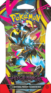 Pokemon TCG: Mega Evolution - Pitch Black Sleeved Booster Pack Trading Card - Random Selection