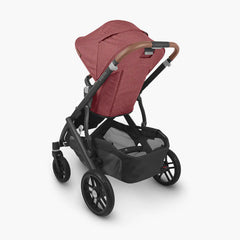 UPPAbaby Vista V2 Stroller Lucy Rosewood Mélange Carbon Frame Saddle Leather