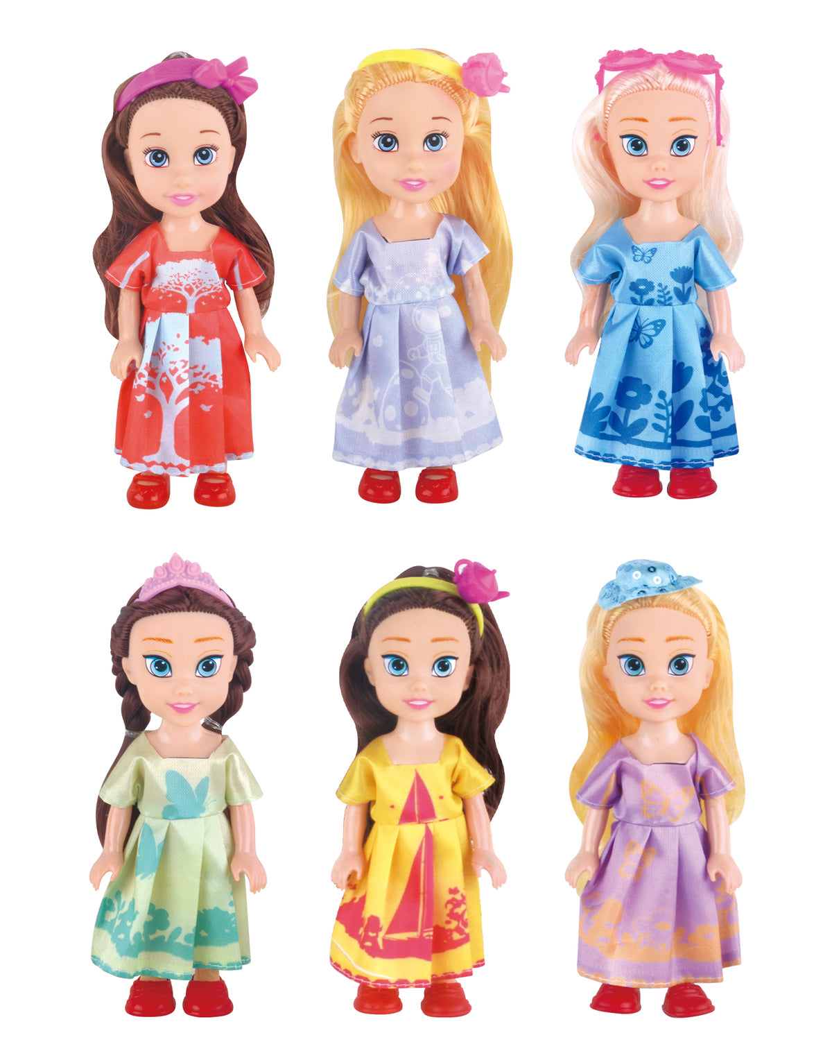 Power Joy Leila Princess Mini Sisters 16cm Fashion Dolls Assorted Styles - Sold per piece