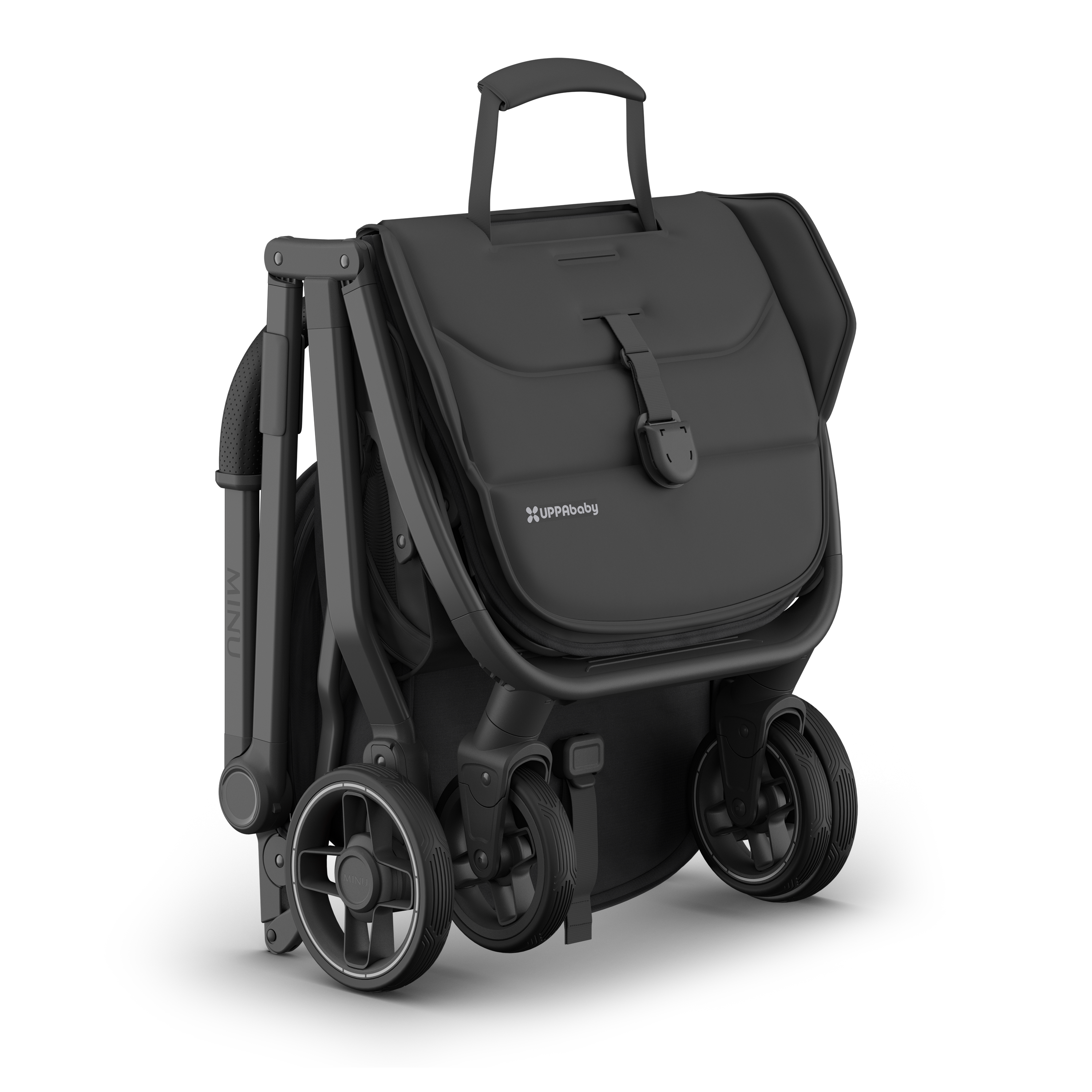 uppababy minu v2 stroller - jake UPPAbaby Minu V2 Stroller Jake Charcoal Carbon Frame Black Leather