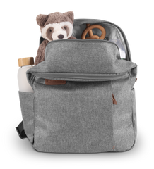 UPPAbaby Changing Back Pack Greyson Charcoal Melange Saddle Leather Diaper Bag