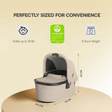 UPPAbaby Bassinet V3 Liam Oat Mélange Carbon Frame