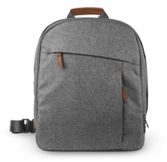 UPPAbaby Changing Back Pack Greyson Charcoal Melange Saddle Leather Diaper Bag