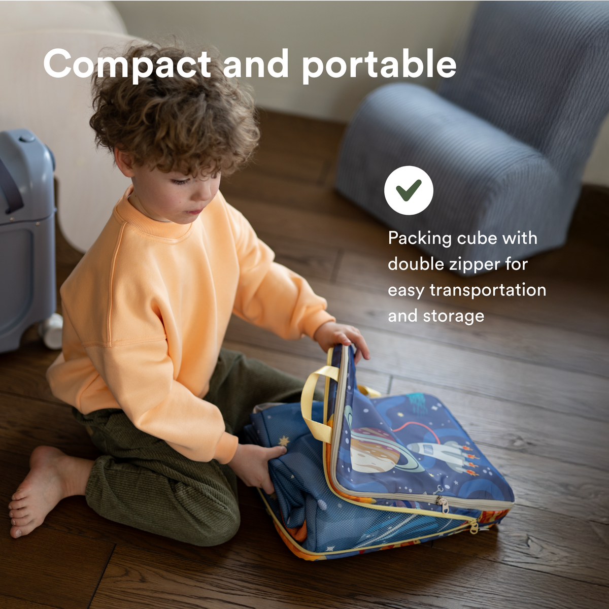 Stokke JetKids CloudSleeper Space Maze Inflatable Kids Travel Bed and Mattress