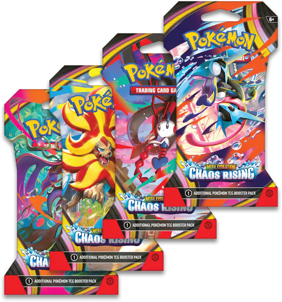 Pokémon TCG Mega Chaos Rising Sleeved Booster Trading Game Collectible Card Pack - Sold per piece