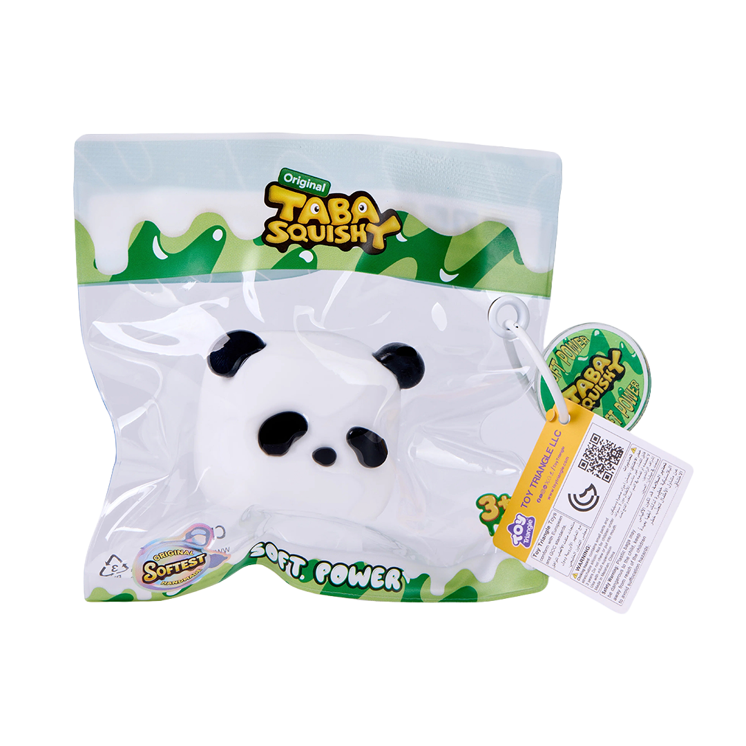 Taba Squishy White Panda Cube - Soft Sensory Fidget Toy for Kids