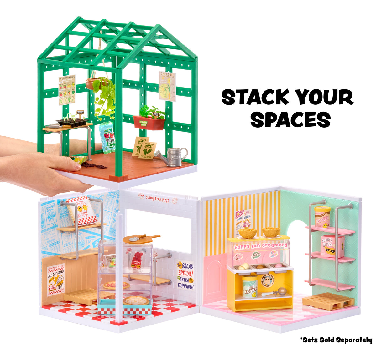 Miniverse Spaces Starter Pack Greenhouse Collectible Playset for Kids