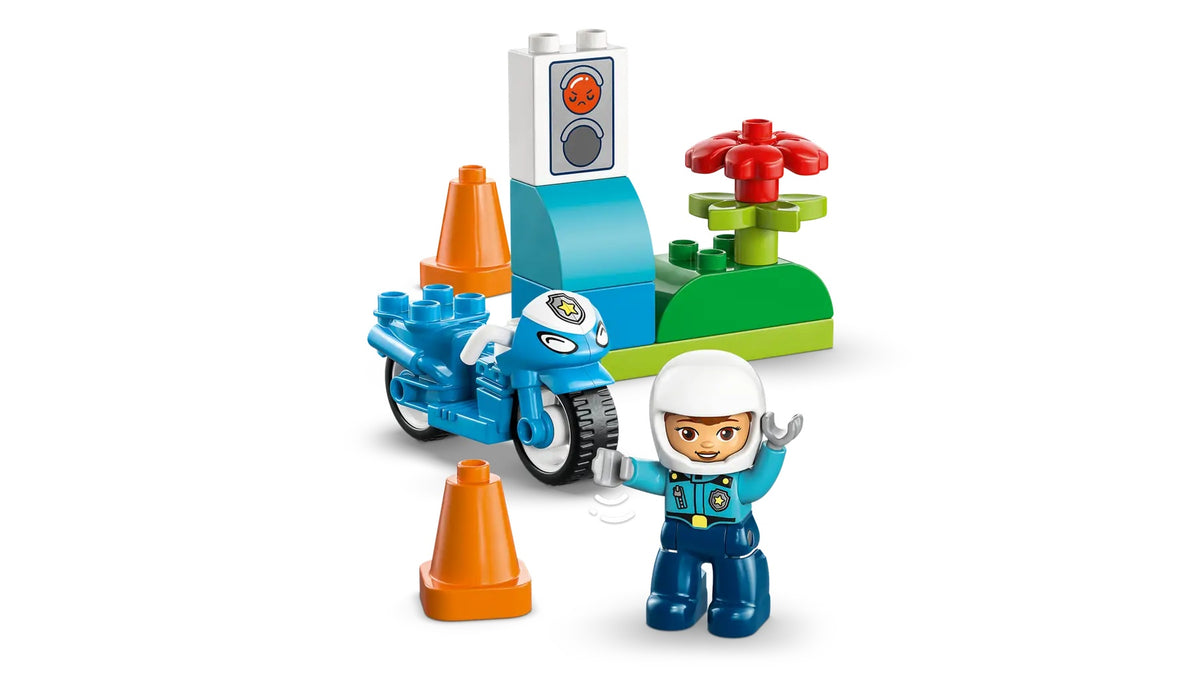 Lego Duplo Blue Police Motorcycle with Figures