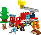 Lego Duplo Fire Truck With Hose And Firefighter