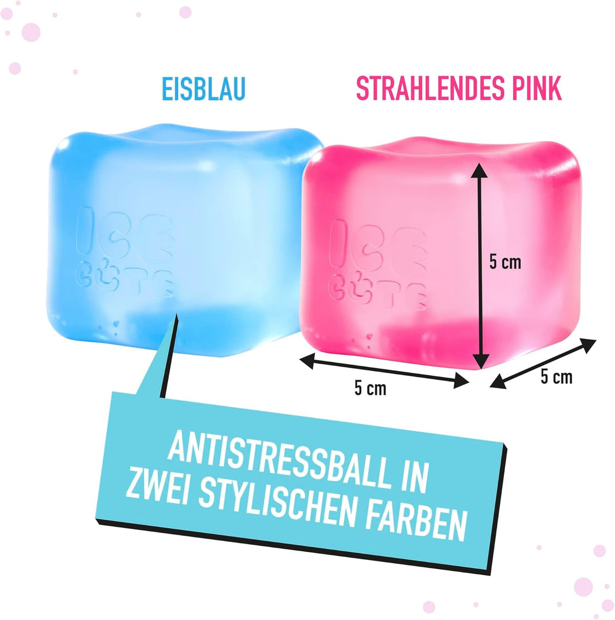 Gootastic Squishy Cube 5cm Stress Relief Toy for Kids & Adults 1-piece Assorted Colours