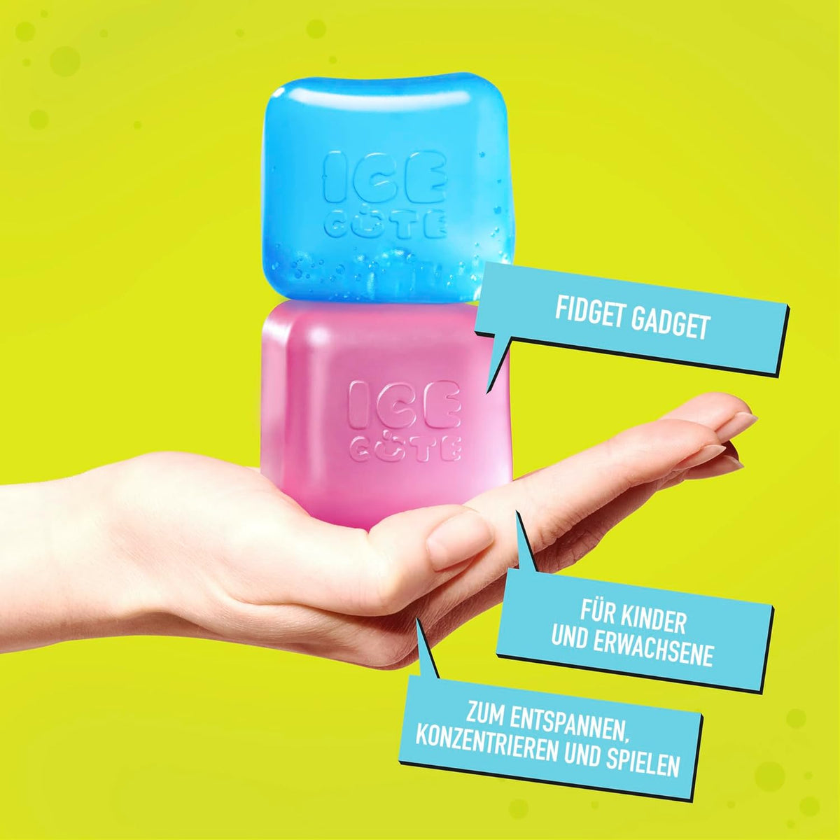 Gootastic Squishy Cube 5cm Stress Relief Toy for Kids & Adults 1-piece Assorted Colours