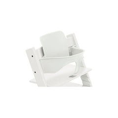 Stokke Tripp Trapp High Chair White with Baby Set and Tray Bundle