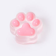 Taba Squishy Transparent Pink Paw - Soft Sensory Fidget Toy for Kids