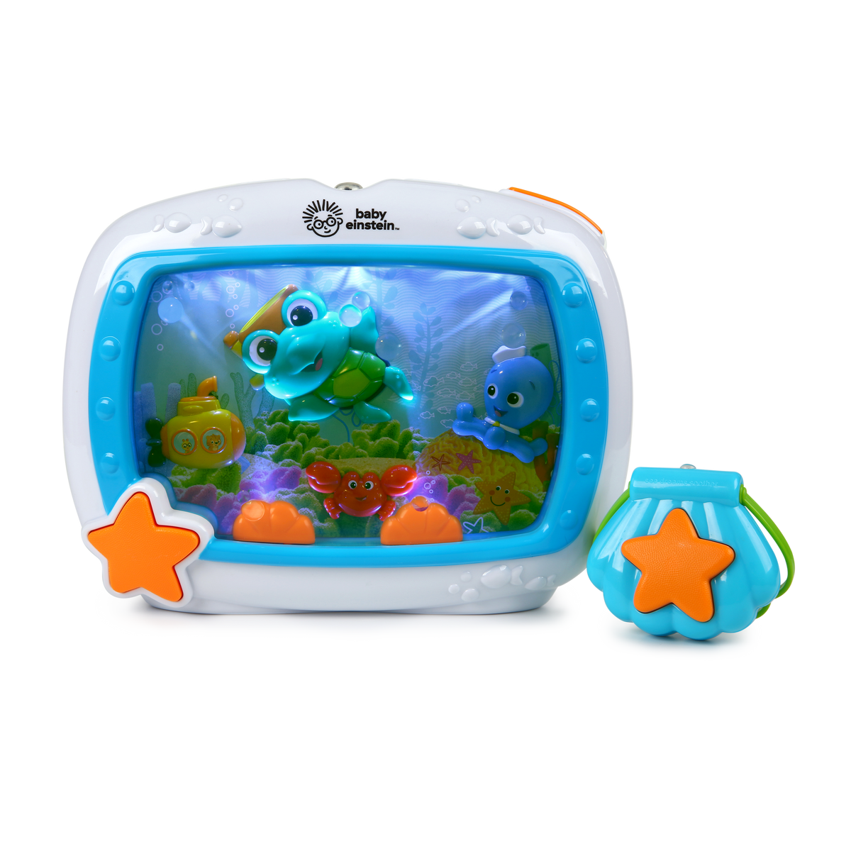 Baby Einstein Sea Dreams Musical Crib Soother with Lights & Sounds – Blue, Battery Operated