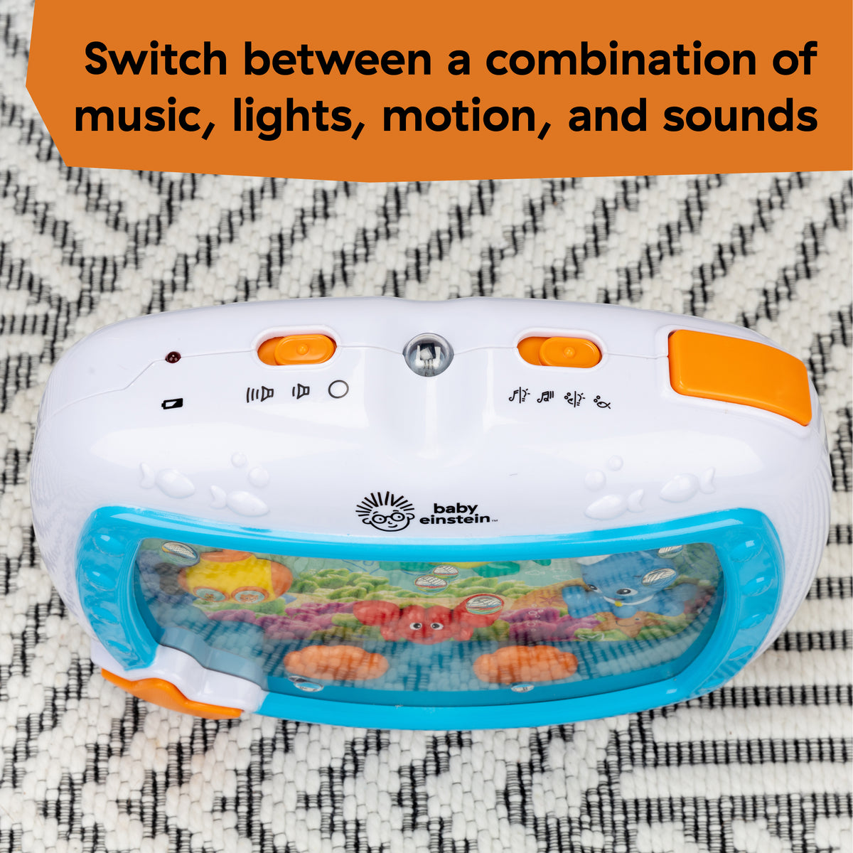 Baby Einstein Sea Dreams Musical Crib Soother with Lights & Sounds – Blue, Battery Operated