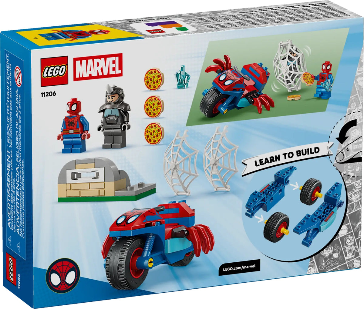 Lego Marvel Spidey On Motrcycle Vs Rhino Building Toys