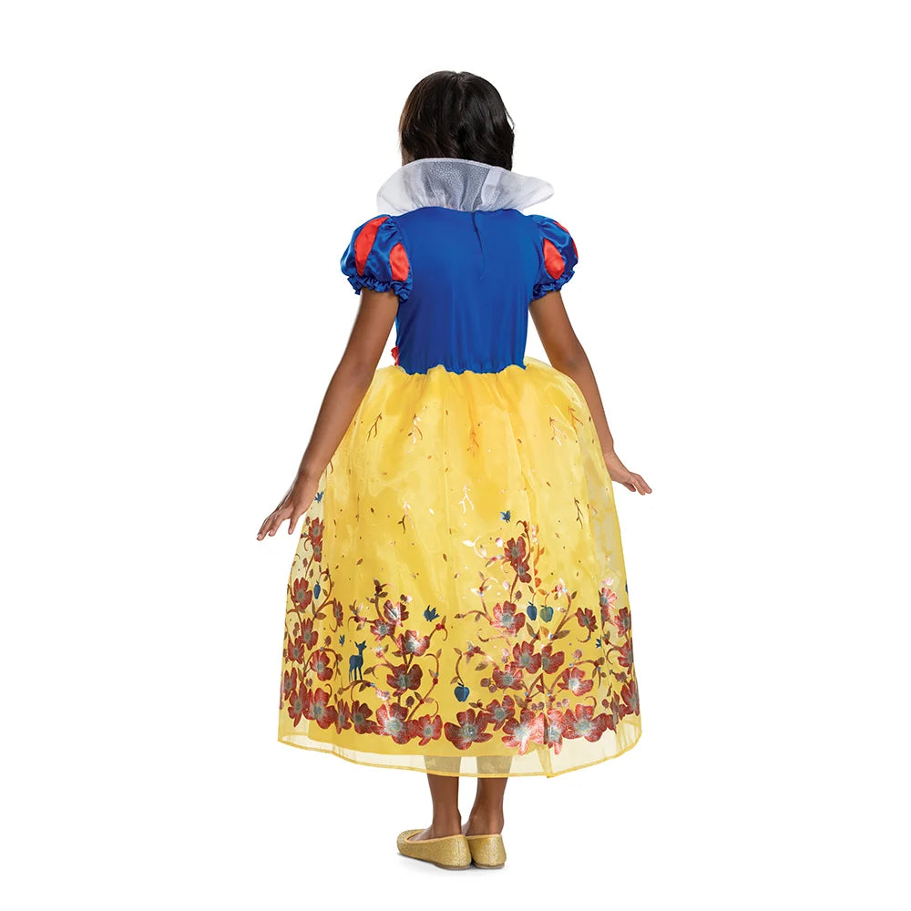 Disney Princess Snow White Classic Costume for Girls Princess Fancy Dress Outfit, 4–6 Years