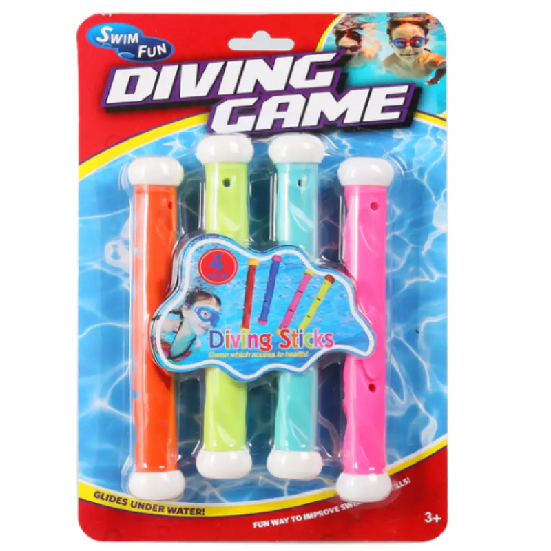 Kids Diving Stick Set 4 Pieces for Pool & Water Play