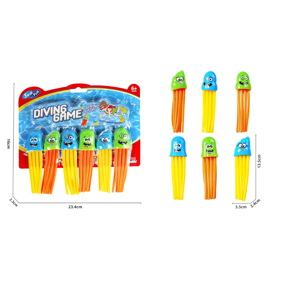 Diving Speedy Squid Toys 6-pieces