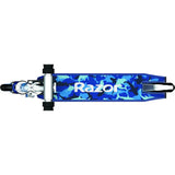Razor A Kick Scooter Shark Camo Blue Outdoor Ride-On Toy for Kids & Teens