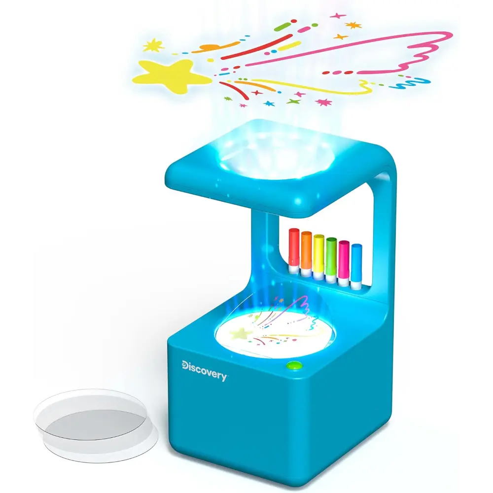 iscovery Doodle Projector Art Station with 6 Markers & 10 Reusable Drawing Discs