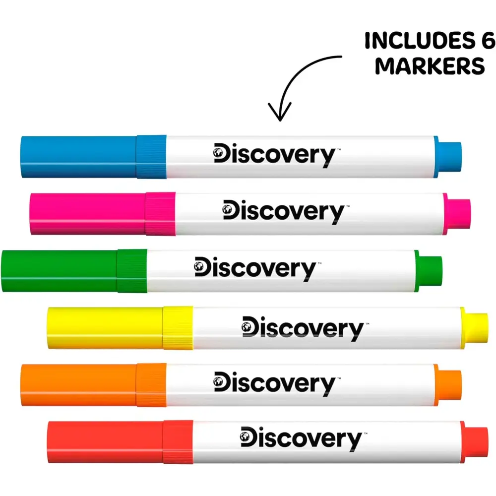 iscovery Doodle Projector Art Station with 6 Markers & 10 Reusable Drawing Discs