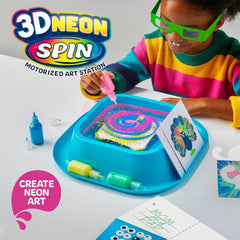 Discovery 3D Neon Spin Motorized Art Station Battery Operated