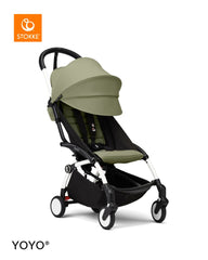 Stokke YOYO³ Stroller White Frame 6+ Bundle - Olive