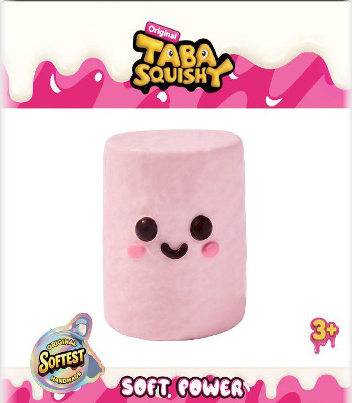 Taba Squishy Pink Marshmallow - Soft Sensory Fidget Toy for Kids