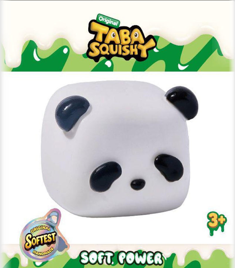 Taba Squishy White Panda Cube - Soft Sensory Fidget Toy for Kids