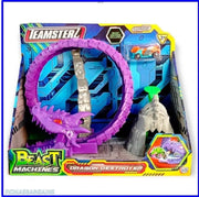 Teamsterz Beast Machines Dragon Destroyer with 1 Die-Cast Car Slam Launcher Playset for Kids
