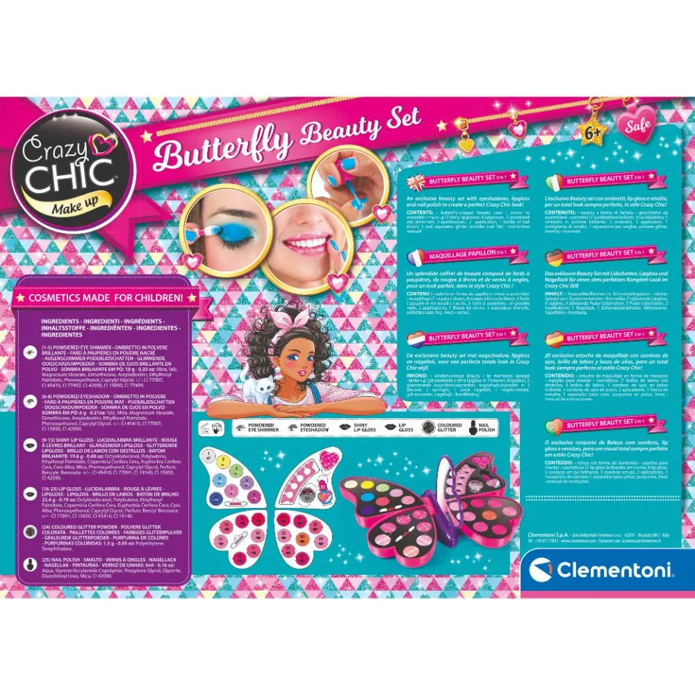 Clementoni Crazychic Butterfly Beauty Set