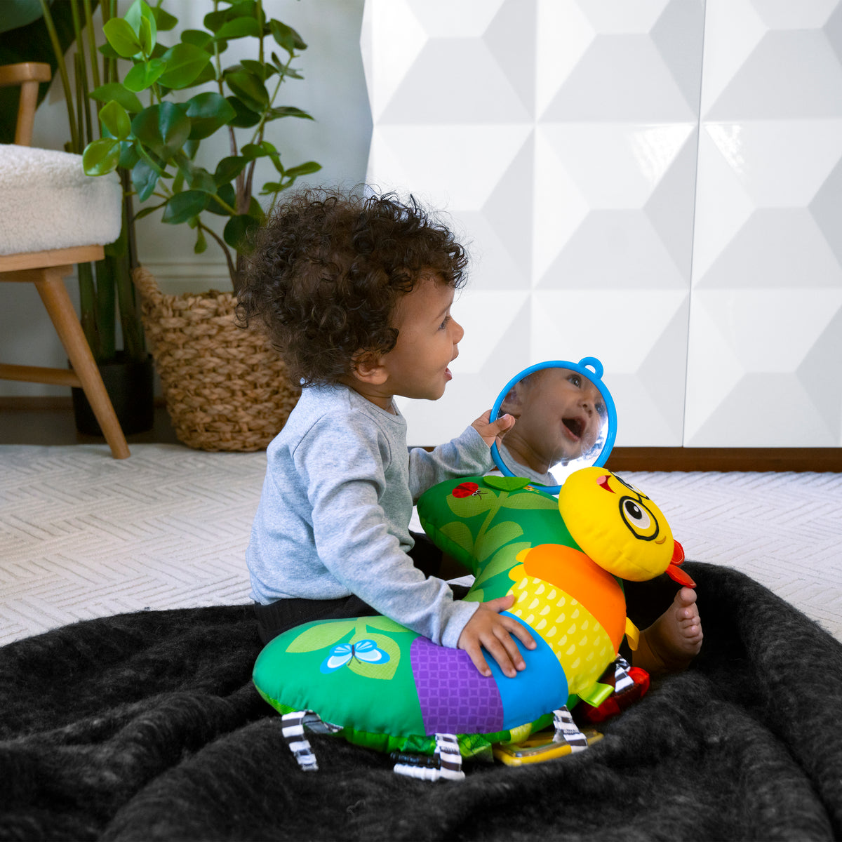 Baby Einstein Cal-a-Pillow Tummy Time Activity Pillow with Lights, Music & 9 Sensory Activities