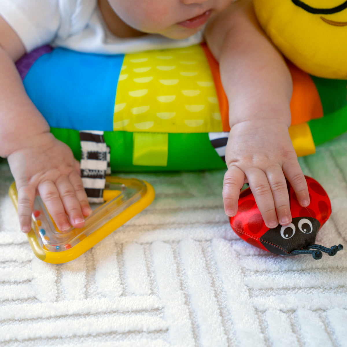 Baby Einstein Cal-a-Pillow Tummy Time Activity Pillow with Lights, Music & 9 Sensory Activities