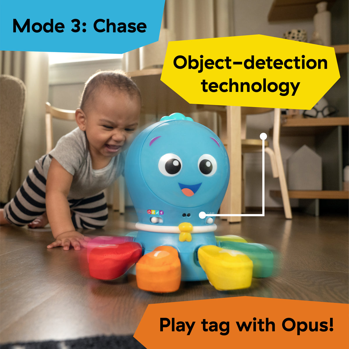 Baby Einstein Ocean Explorers Go Opus Go 4-in-1 Crawl & Chase Musical Activity Toy with Lights