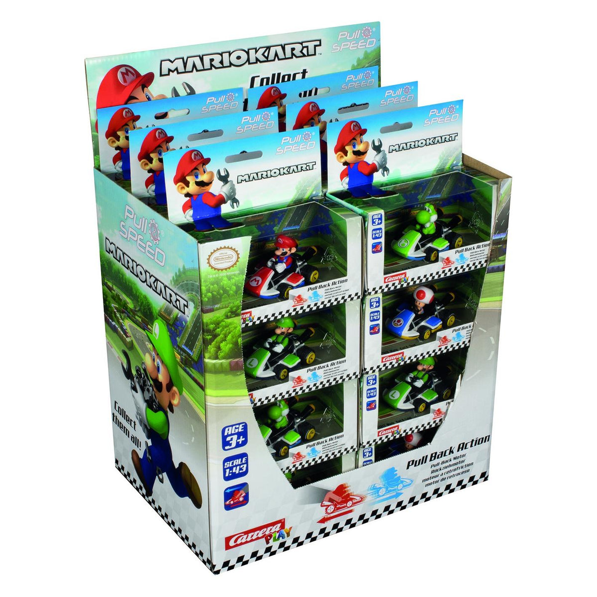 Carrera Pullback Mario Action 1:43 Assortment