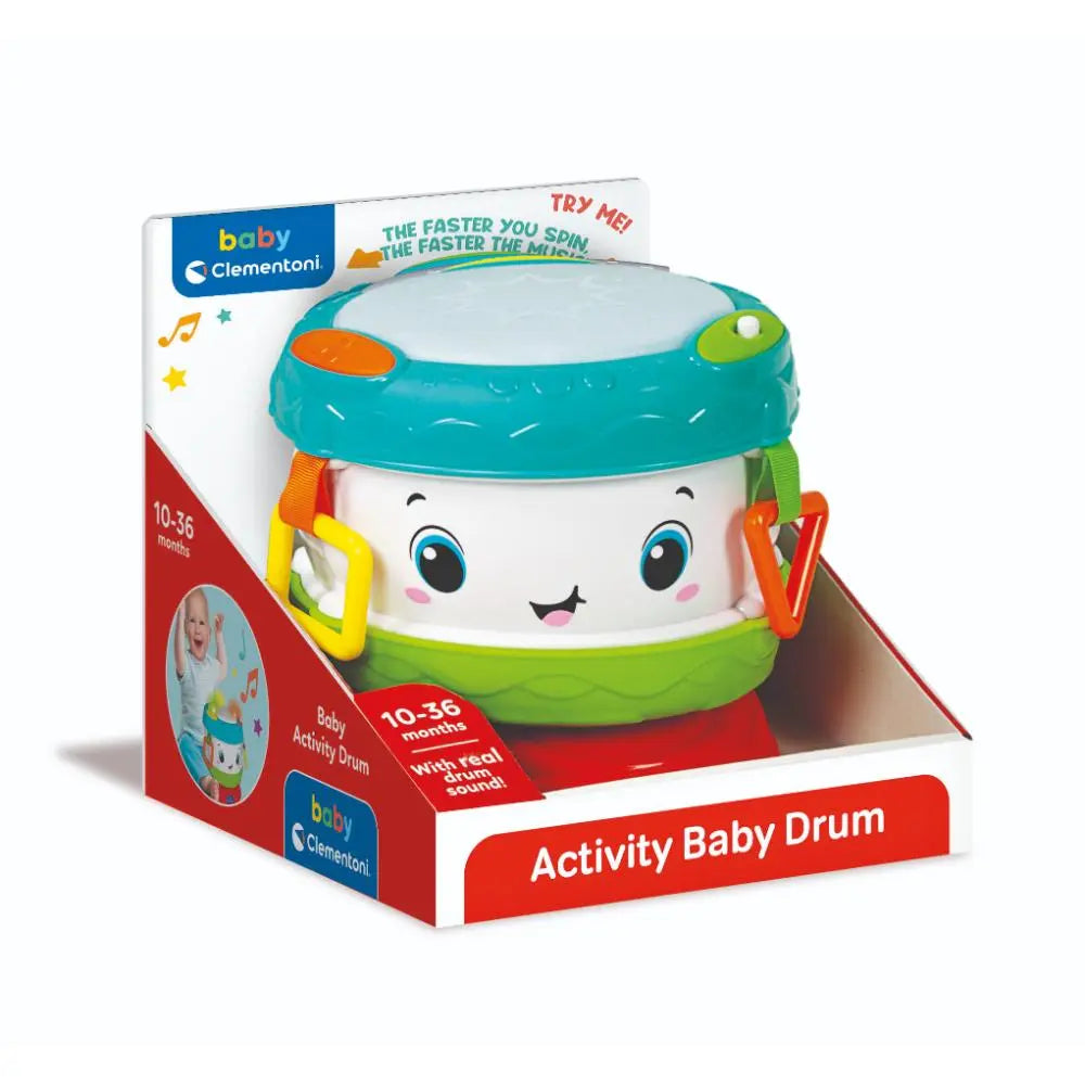 Clementoni Baby Activity Drum Musical Toy with Lights & Sounds