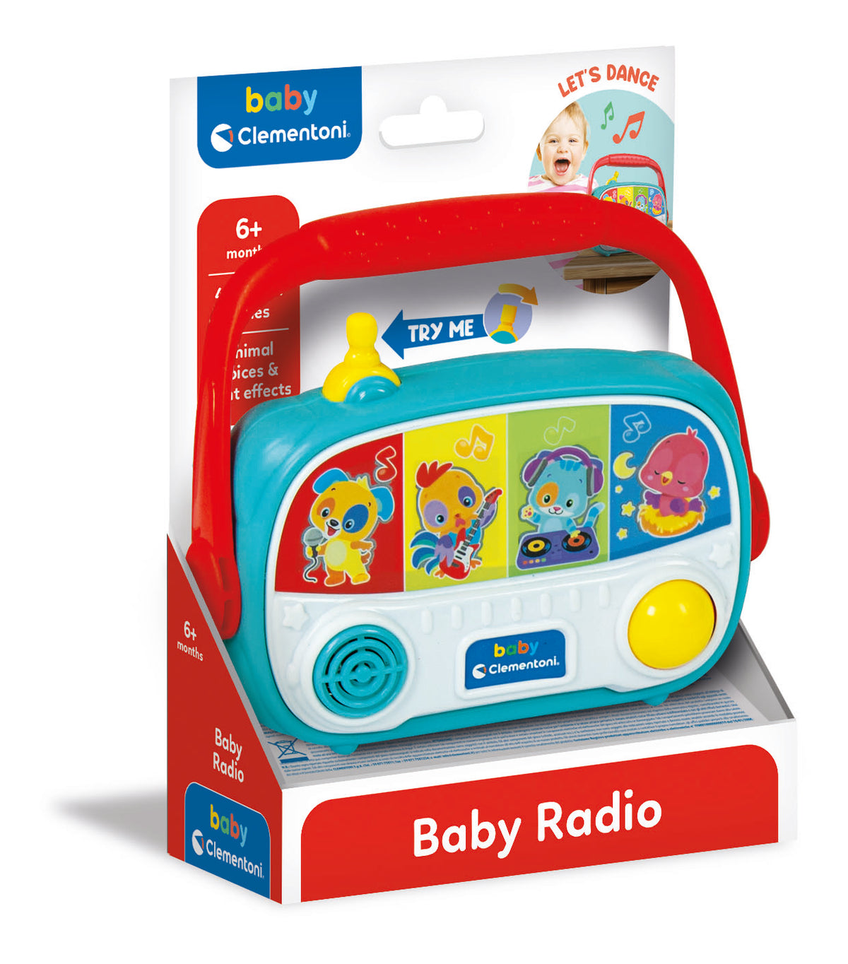 Clementoni Baby Radio Battery-Operated Musical Learning Toy for Babies