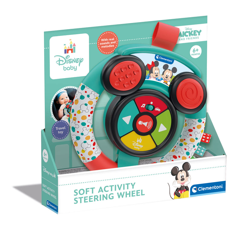 Clementoni Disney Soft Steering Wheel Battery-Operated Interactive Toy for Kids