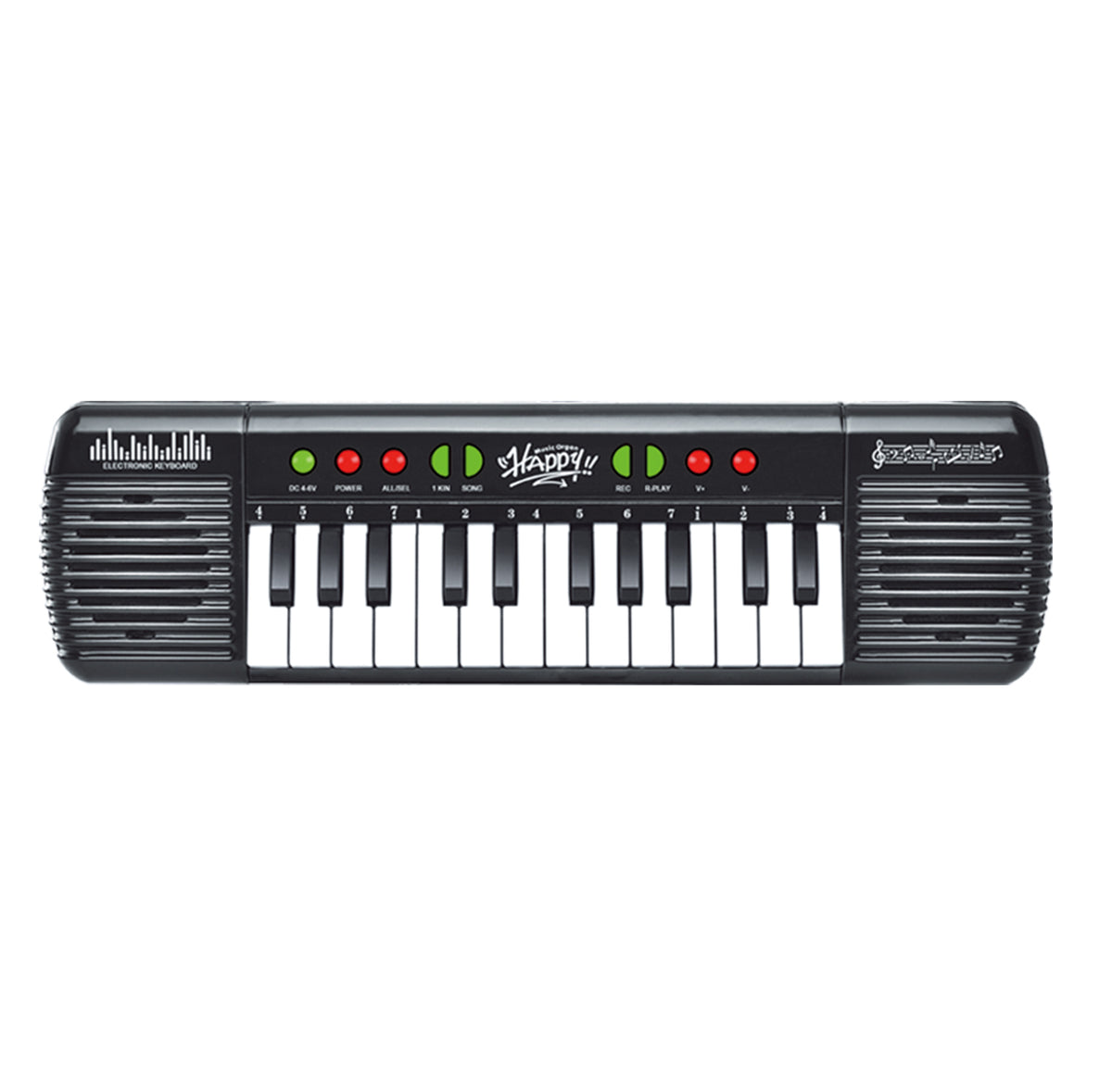 Power Joy Music Keyboard with Microphone - 24 Keys, Battery Operated