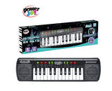 Power Joy Music Keyboard with Microphone - 24 Keys, Battery Operated