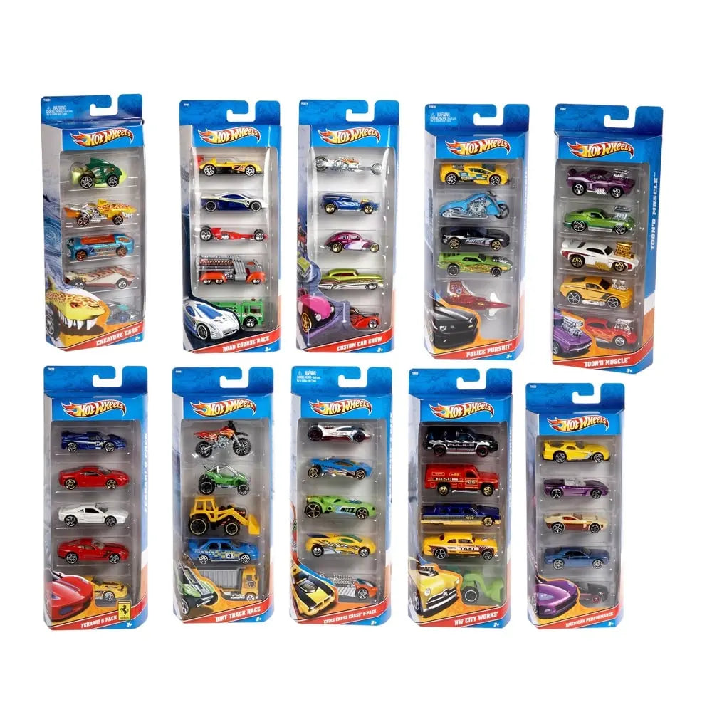 Hot Wheels 5 Car Gift Pack Assorted Figure - Sold per pack