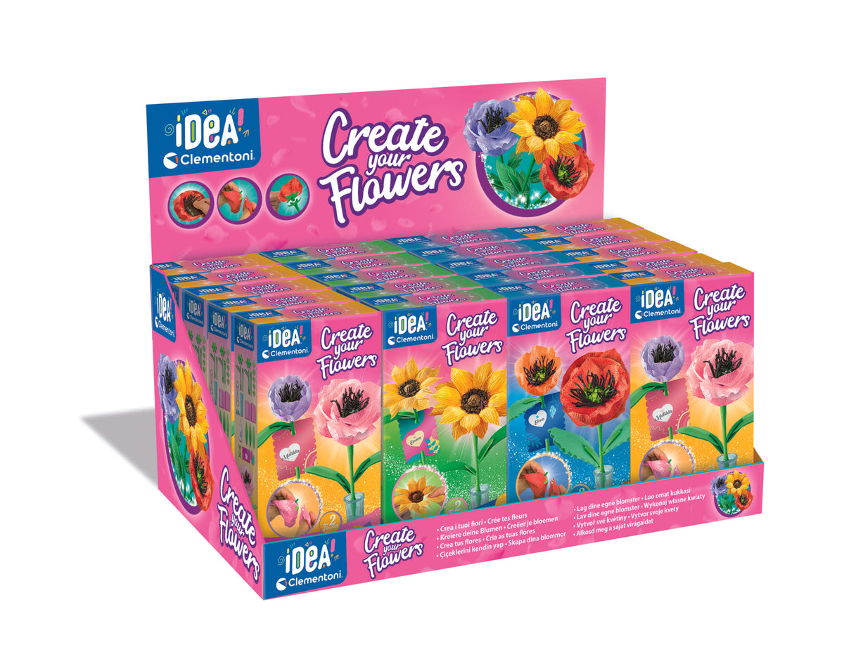 Clementoni Idea Create Your Flowers DIY Craft Kit for Kids