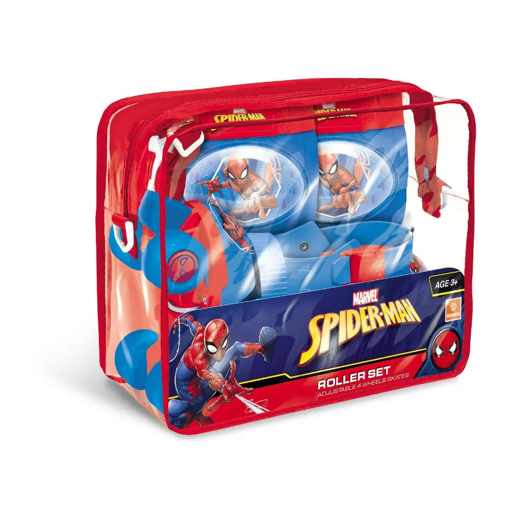 Mondo Roller 4wheels Spiderman Skates Set Adjustable 22-29
